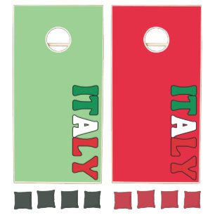 Simple Modern Italy National Flag Apparel Cornhole Set