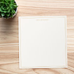 Simple Modern Ivory Gold Two Border Monogram Notepad<br><div class="desc">Create your own personalized monogram name notepad with simple modern typography and minimalist two border lines in ivory and gold color.</div>