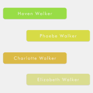 Simple Modern Kids Names Custom Waterproof Labels