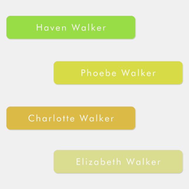 Simple Modern Kids Names Custom Waterproof Labels (Group)