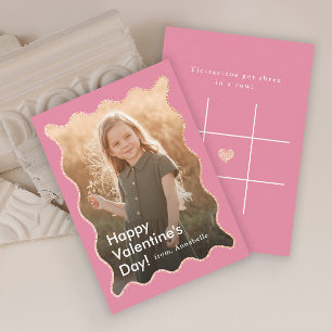 Simple Modern Kids Photo Classroom Valentine's Note Card