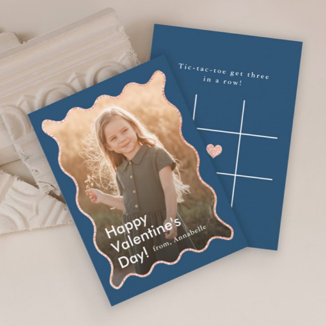 Simple Modern Kids Photo Classroom Valentine's Note Card (Creator Uploaded)