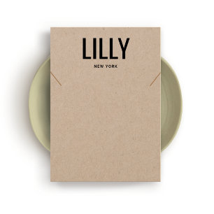 Simple Modern Kraft Necklace Bracelet Display Card