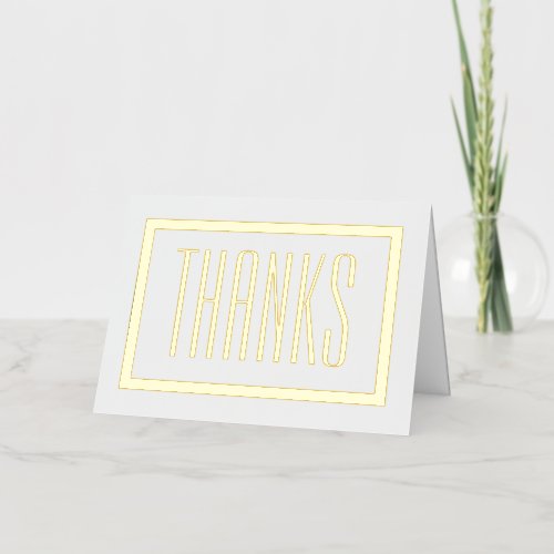 Simple Modern Lettering Thanks Foil Greeting Card