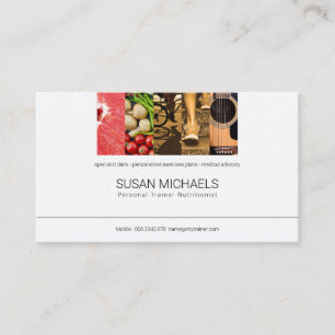 Simple Modern Lifestyle Placard Personal Trainer Business Card