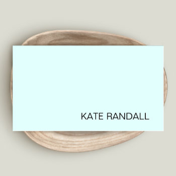 Simple Modern Light Aqua Blue Professional Business Card by sm_business_cards at Zazzle