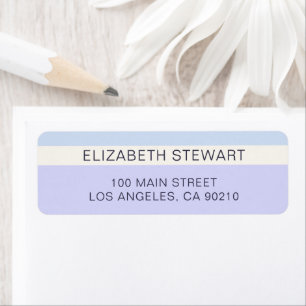 Simple Modern Light Blue and Lavender Professional Label
