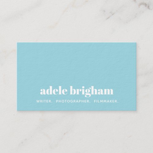 Simple Modern Light Blue Business Card
