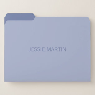 Simple Modern Light Blue Violet File Folder