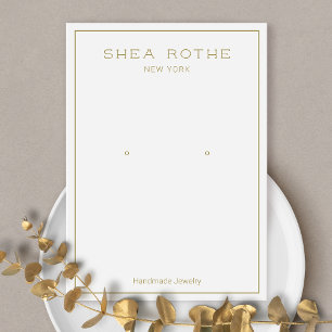 Simple Modern Light Gray  Earring Display Card