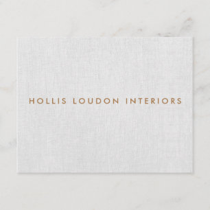 Simple Modern Light Gray Linen "look" Enclosure Card