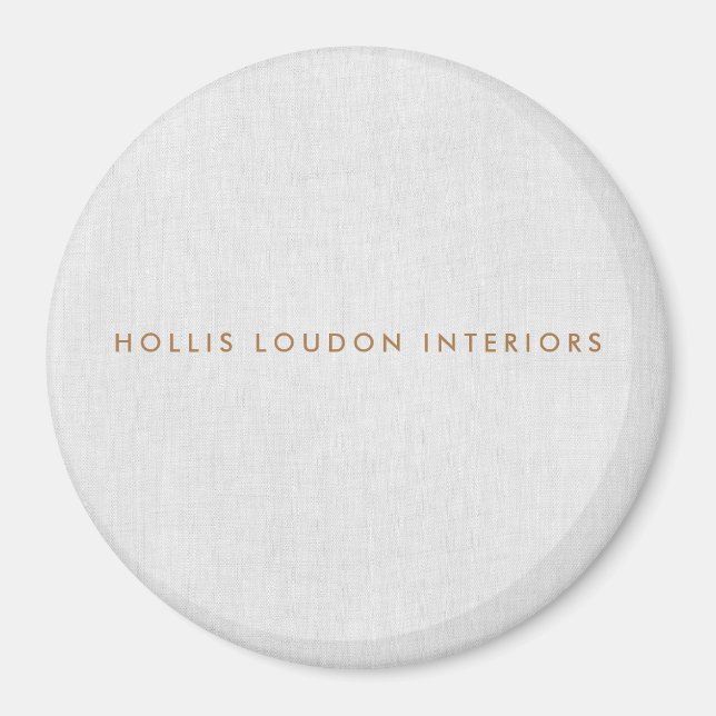 Simple Modern Light Gray Linen "look" Magnet (Front)