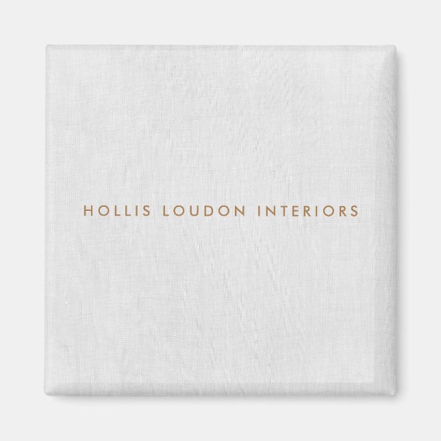 Simple Modern Light Gray Linen "look" Magnet (Front)