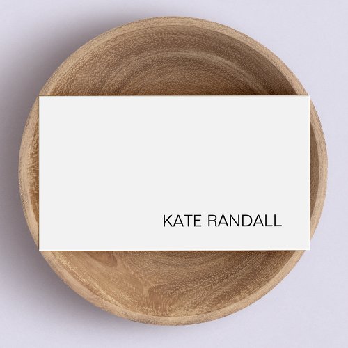 Simple Modern Light Gray Professional Business Card