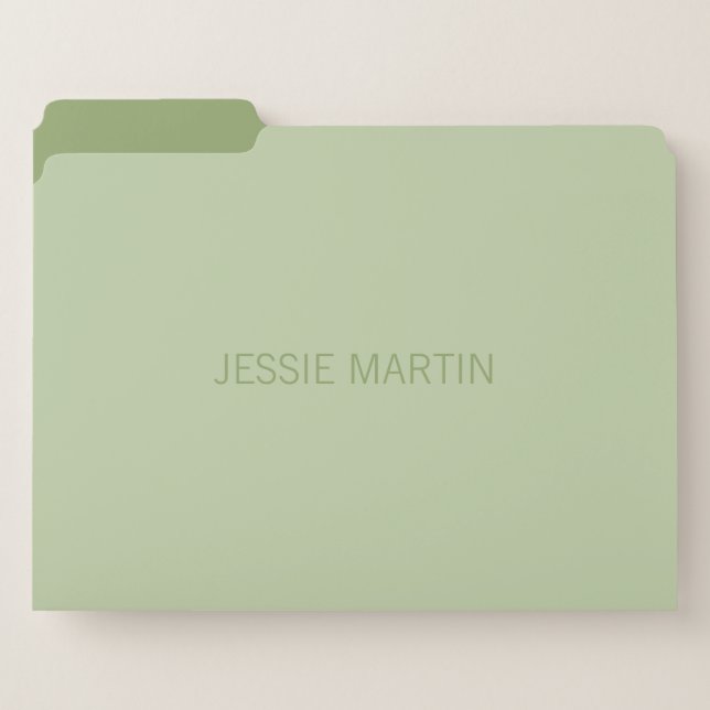 Simple Modern Light green File Folder (Front Left)