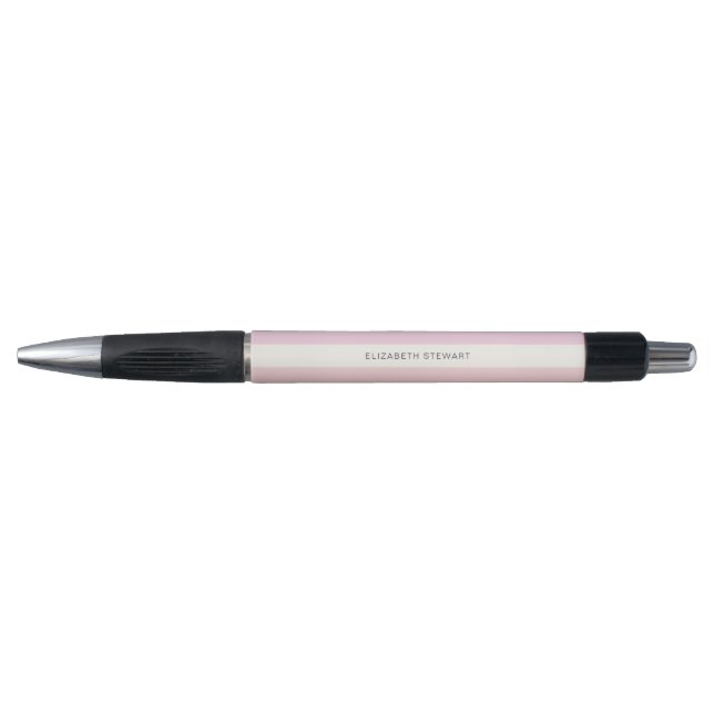 Simple Modern Light Pink and Coral Name Pen (Front)