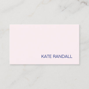 Simple Modern Light Pink  Beauty Professional Business Card