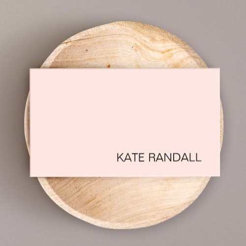 Simple Modern Light Pink Professional Business Card