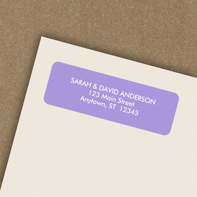 Simple Modern Light Purple Return Address Label (Creator Uploaded)