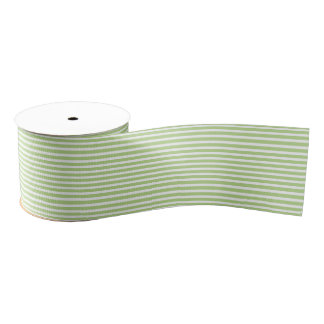 Simple Modern Lime Green White Striped Minimalist Grosgrain Ribbon