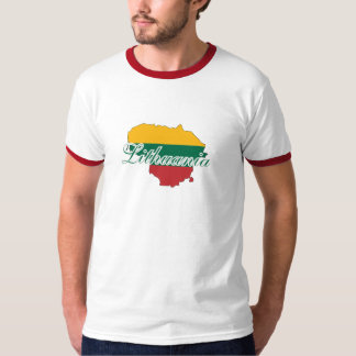 Simple Modern Lithuania Lithuanian map Flag T-Shirt