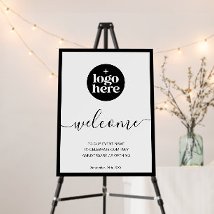 Simple Modern Logo Event Welcome Sign Foam Board