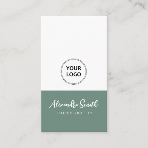 simple modern logo photographer Business Card