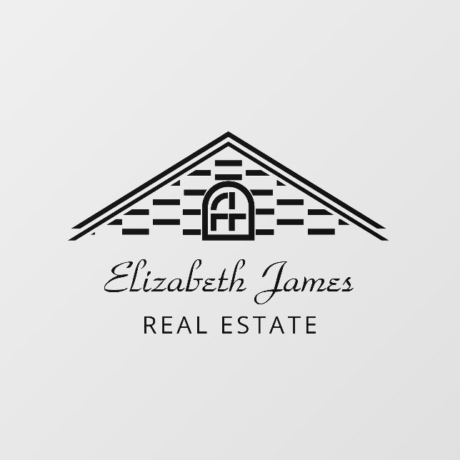 Simple Modern Logo Real Estate Professional Wall Decal (Front)