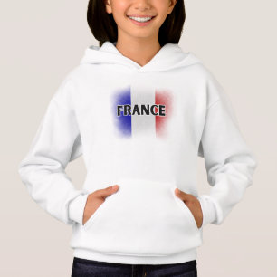 Simple Modern Love France Flag Paris Souvenir  Hoodie