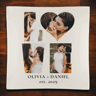 Simple Modern LOVE Heart Photo Instagram Trinket Tray