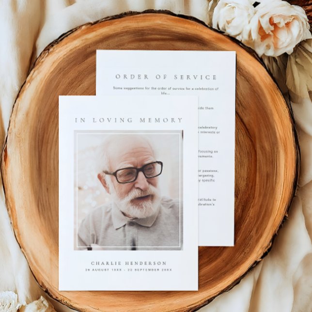 Simple Modern Loving Memory Photo Funeral Program (Creator Uploaded)