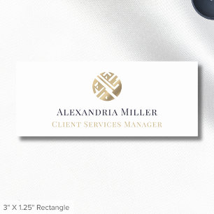 Simple Modern Luxe Employee Name Tag Logo
