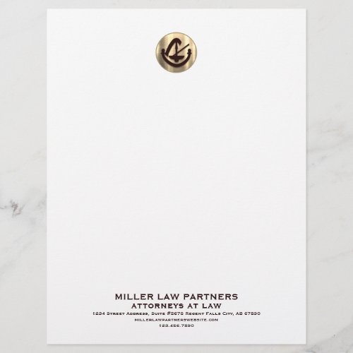 Simple Modern Luxury Letterhead for Attorneys