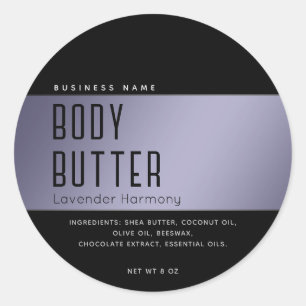 Simple modern luxury typography black  classic rou classic round sticker