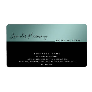 Simple modern luxury typography black product label