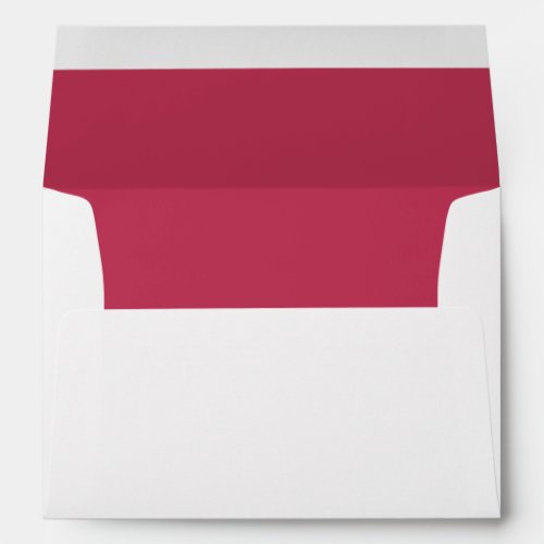 Simple Modern Magenta Red Lined Return Address Envelope