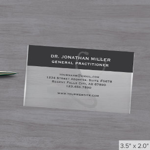 Simple Modern Medical Professional Clear Business Cards