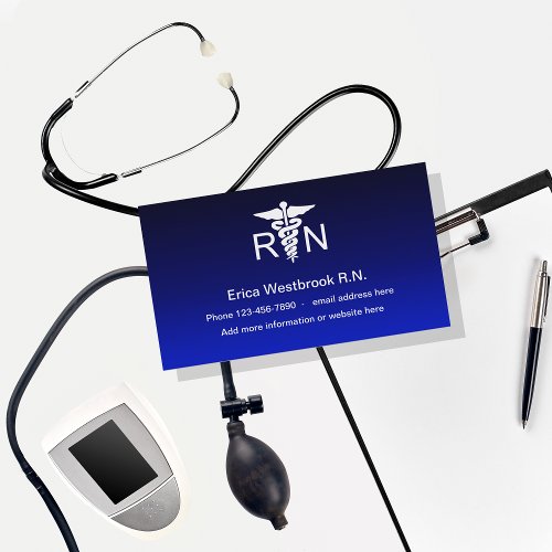 Simple Modern Medical Registered Nurse Business Card