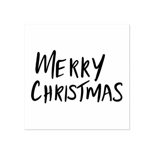 Simple Modern  Merry Christmas Casual Script  Rubber Stamp