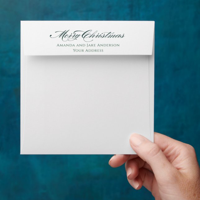 Simple Modern Merry Christmas  Envelope (Hand)