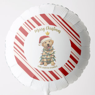 Simple modern merry christmas Lab puppy dog patte Balloon