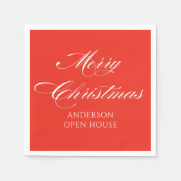 Simple Modern Merry Christmas Napkins