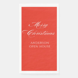 Simple Modern Merry Christmas Paper Guest Towels