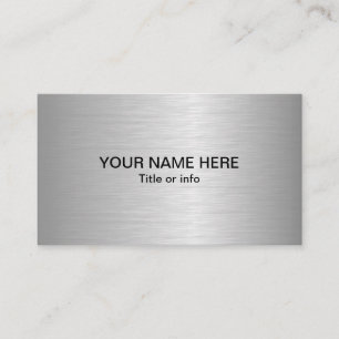 Simple Modern Metallic Look Business Card