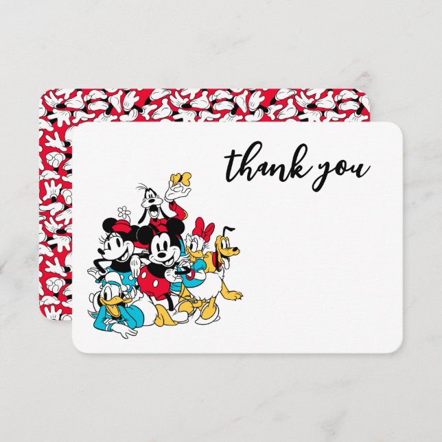 Simple Modern Mickey and Friends Baby Shower Invitation (Front/Back)