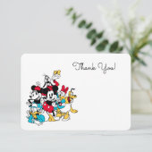 Simple Modern Mickey & Friends Birthday Thank You Invitation (Standing Front)