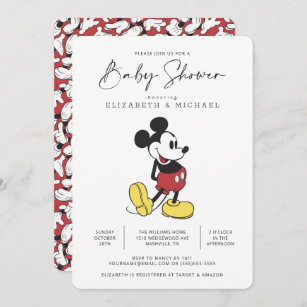 Personalised baby disney Baby Shower guest book, baby Mickey baby shower  gift