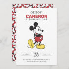 Simple Modern Mickey Mouse Birthday Invitation