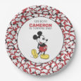 Simple Modern Mickey Mouse Birthday Paper Plates