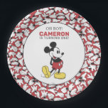 Simple Modern Mickey Mouse Birthday Paper Plates<br><div class="desc">Celebrate your child's Birthday with these simple and modern Mickey Mouse Birthday plates! Personalize by adding your child's name and age!</div>